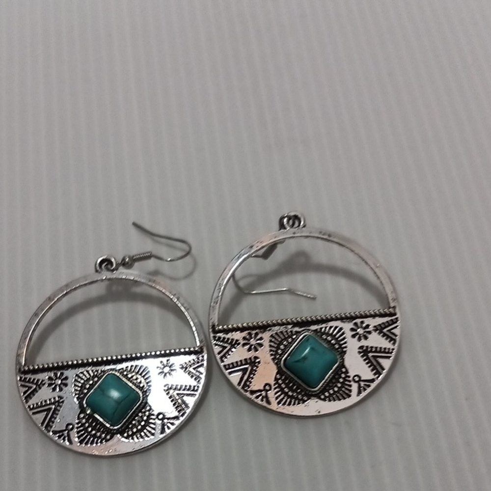 Silver and Turquoise Earrings